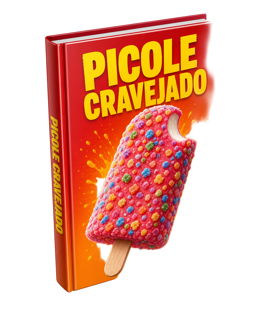 Mockup 3D do eBook Picolé Cravejado